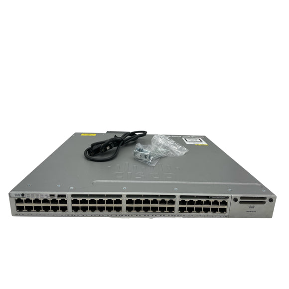 Cisco WS-C3850-48P-E 48-Port Gigabit Ethernet PoE+ Network Switch (Used - Good)