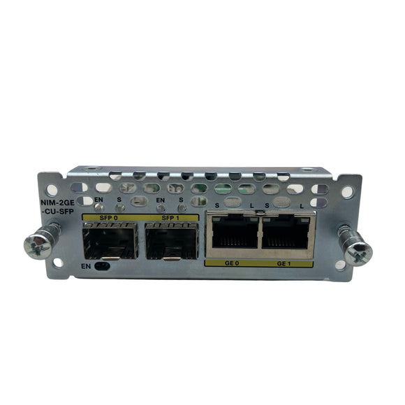 Cisco NIM-2GE-CU-SFP 2-port Gigabit Ethernet dual-mode GE/SFP Module (Used - Good)