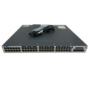 Cisco 3750X-48PF-S 48-Port 100Mbps RJ45 1U Switch, Black (Used - Good)