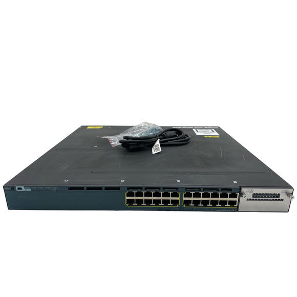 Cisco WS-C3560X-24P-L 24-Port Gigabit Ethernet PoE+ Network Switch (Used - Good)
