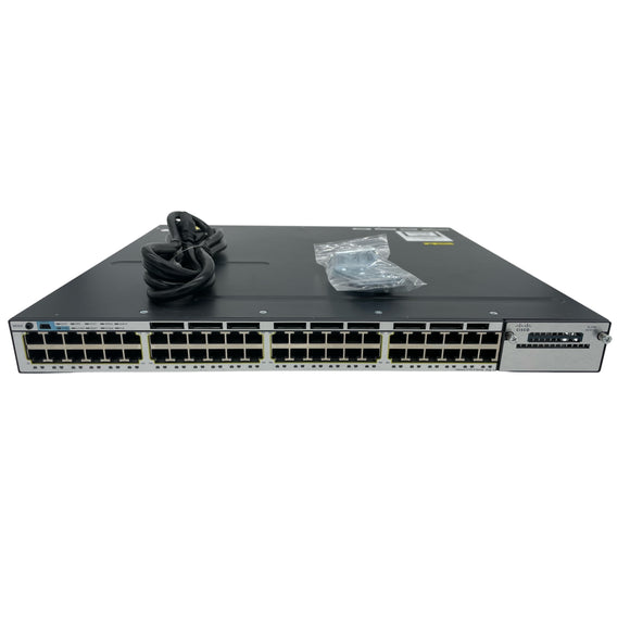 Cisco WS-C3750X-48P-L 48-Port WiFi 5 100Mbps RJ45 Desktop Specialty Switch, Black (Refurbished)