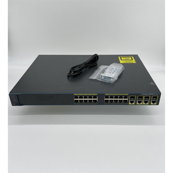Cisco WS-C2960G-24TC-L 24-Port 100Mbps RJ45 1U Specialty Switch, Grey (Refurbished)