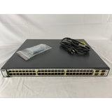 Cisco WS-C3750-48PS-S 48-Port WiFi 5 100Mbps RJ45 Desktop Specialty Switch, Blue (Refurbished)