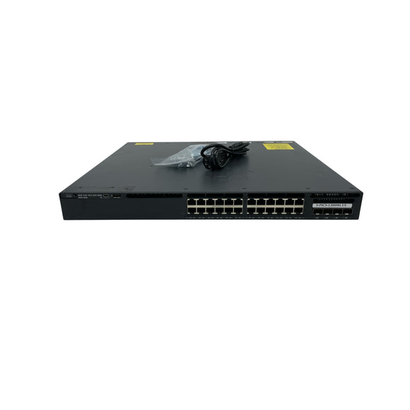 Cisco WS-C3650-24PS-E 24-Port 100Mbps RJ45 1U Specialty Switch, Grey (Refurbished)