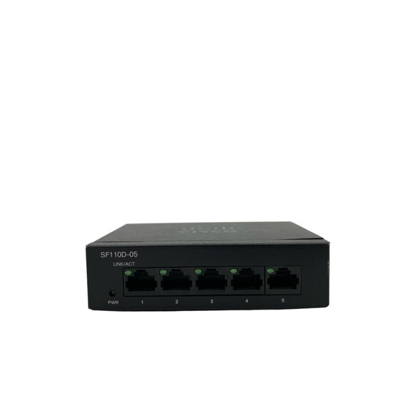 Cisco SF110D-05 5-Port 100Mbps RJ45 Desktop Switch, Black (Refurbished)