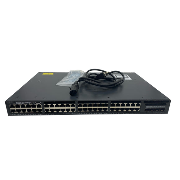Cisco WS-C3650-48FQM-L 48 10/100/1000 RJ45 PoE+ Port Managed Gigabit Switch (Refurbished)