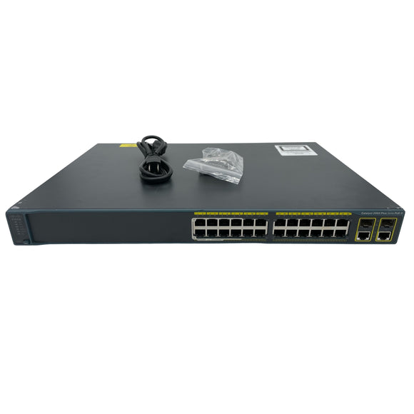Cisco Catalyst WS-C2960+24LC-L 24 10/100/1000 Port PoE Switch (Refurbished)