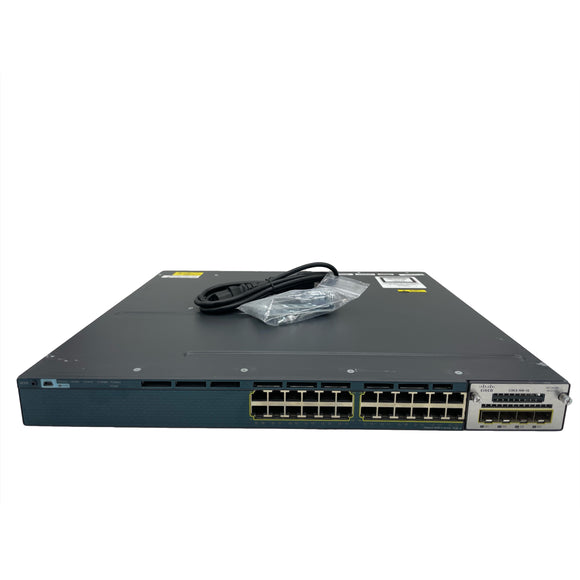 Cisco WS-C3560X-24P-E 24-Port Gigabit Ethernet PoE+ Network Switch (Used - Good)
