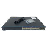 Cisco WS-C2960+24PC-L 24-Port WiFi 5 100Mbps RJ45 1U Specialty Switch, Grey (Refurbished)