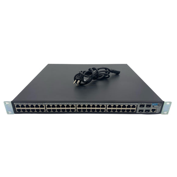 HP JG928A | 48x Gigabit Ethernet PoE+ Ports | 4x 1000BASE-X SFP Ports | Network Switch (Used - Good)