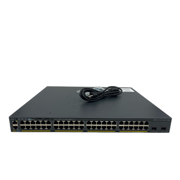 Cisco WS-C2960X-48FPD-L | 48x Gigabit Ethernet PoE Ports | 2x Uplink SFP+ Ports | (Used - Good)