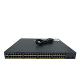 Cisco WS-C2960X-48FPD-L | 48x Gigabit Ethernet PoE Ports | 2x Uplink SFP+ Ports | (Used - Good)