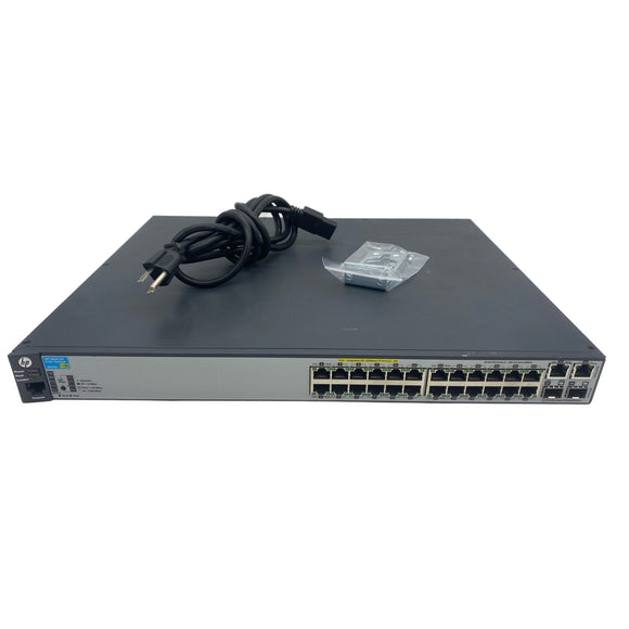 HP J9625A | 24x 10/100Mbps Ethernet PoE+ Ports | 2x Gigabit SFP Ports | Switch (Used - Good)