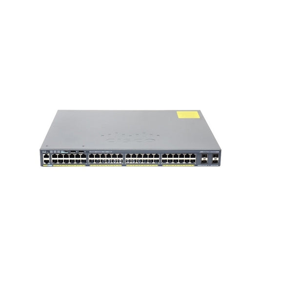 Cisco WS-C2960X-48FPS-L 48-Port 100Mbps RJ45 1U Specialty Switch, Black (Refurbished)