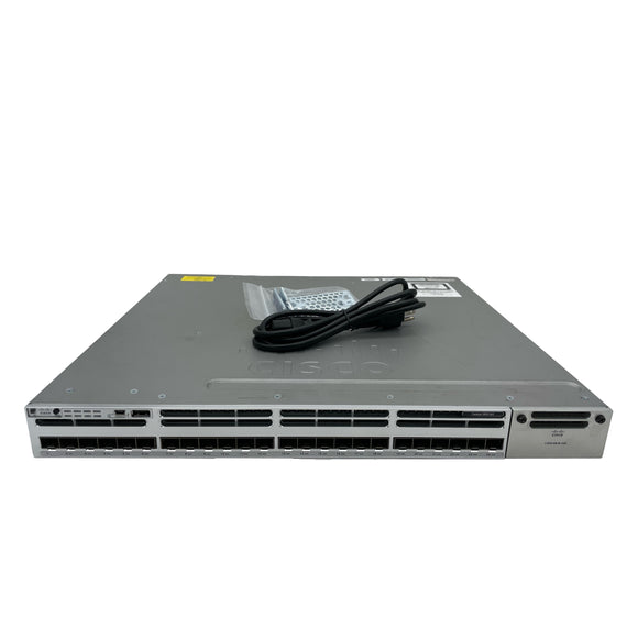 Cisco WS-C3850-24S-E 24-Port Gigabit SFP Switch (Used - Good)