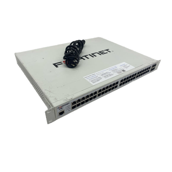 Fortinet FS-148E-POE | 48x Gigabit Ethernet PoE+ Ports | 4x SFP Port | Switch (Used - Good)