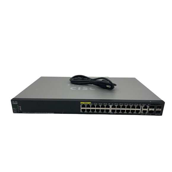 Cisco SG350X-24MP | 24 Gigabit Ethernet PoE+ Ports | 4x SFP Ports | Switch (Used - Good)