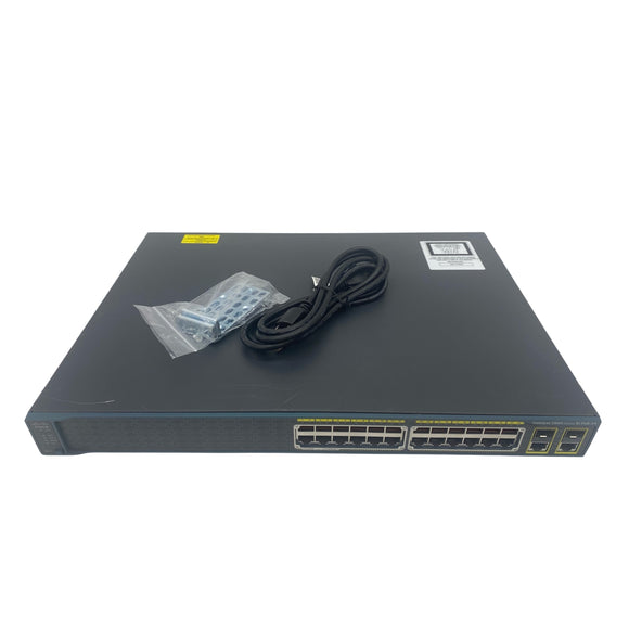 Cisco WS-C2960-24PC-S 24-Port 10/100Mbps PoE Ethernet SFP Network Switch (Used - Good)