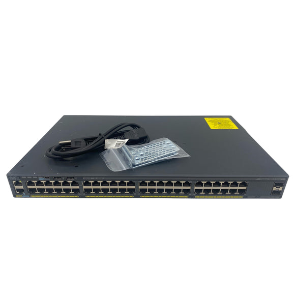 Cisco WS-C2960X-48TS-LL 48-Port Gigabit Ethernet SFP Switch (Used - Good)