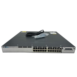 Cisco Catalyst WS-C3750X-24T-L 24-Port Gigabit Ethernet PoE+ Network Switch (Used - Good)