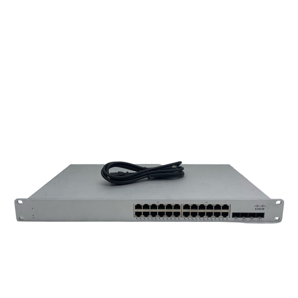 Cisco Meraki MS225-24-HW 24-Port Gigabit Ethernet SFP Managed Switch UNCLAIMED (Used - Good)
