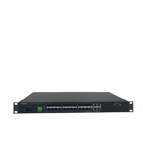 Black Box LGB5124A-R2 24-Port Gigabit Managed Ethernet SFP Fiber Switch (Refurbished)