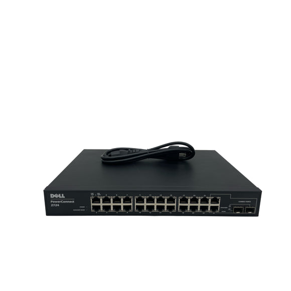 DELL PowerConnect 2724 24-Port Gigabit Ethernet SFP Network Switch (Used - Good)