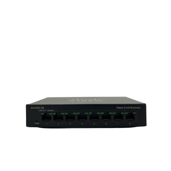 Cisco SG100D-08 v2 8-Port Gigabit 10/100 Desktop Switch (Refurbished)