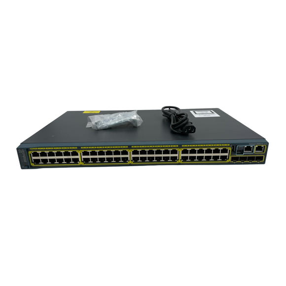 Cisco Catalyst WS-C2960S-48TS-L 48 10/100/1000 RJ45 Ports 4 SFP Ports LAN Base Switch (Refurbished)