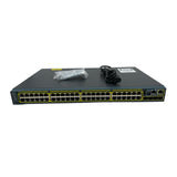 Cisco Catalyst WS-C2960S-48TS-L 48 10/100/1000 RJ45 Ports 4 SFP Ports LAN Base Switch (Refurbished)