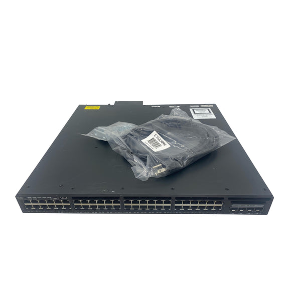 Cisco WS-C3650-48FD-E 48-Port Gigabit Ethernet PoE+ Network Switch (Used - Good)