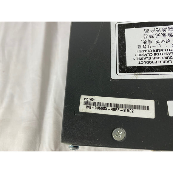 Cisco Catalyst WS-C3560X-48PF-S 48 port rack mountable managed switch