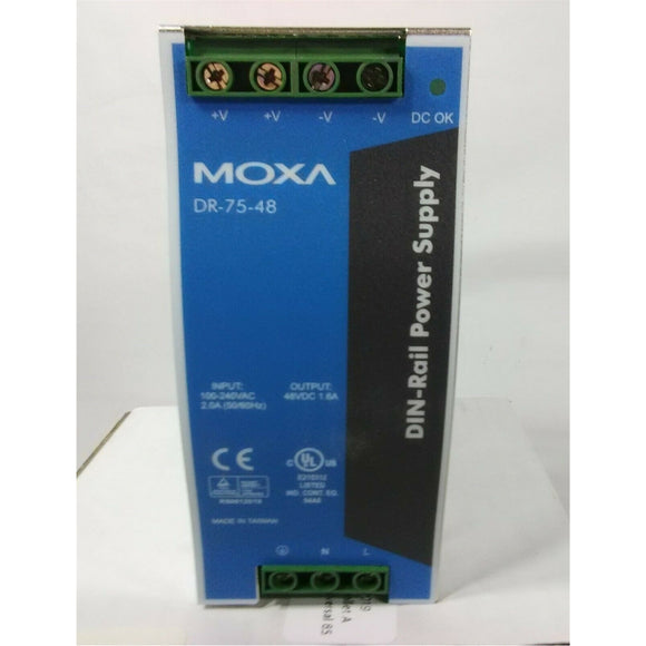 MOXA DR-75-48 240W/5A DIN-Rail 48 VDC Power Supply Universal 85-26