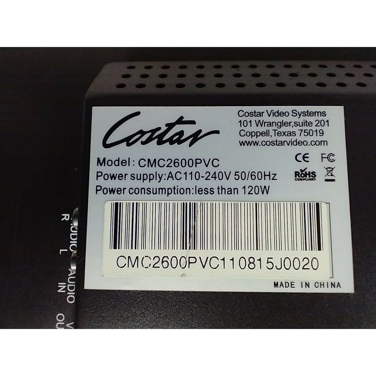 COSTAR Video Systems CMC2600PVC 26